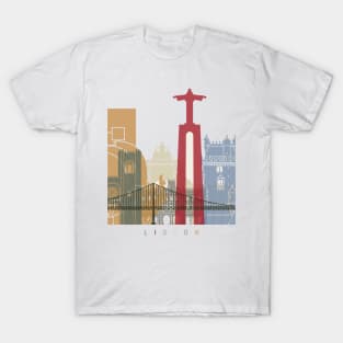 Lisbon skyline poster T-Shirt